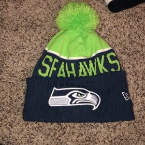 Fleece lined Seahawks beanie